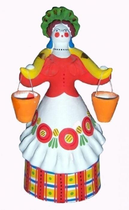 Дымковская игрушка рисунок кукла