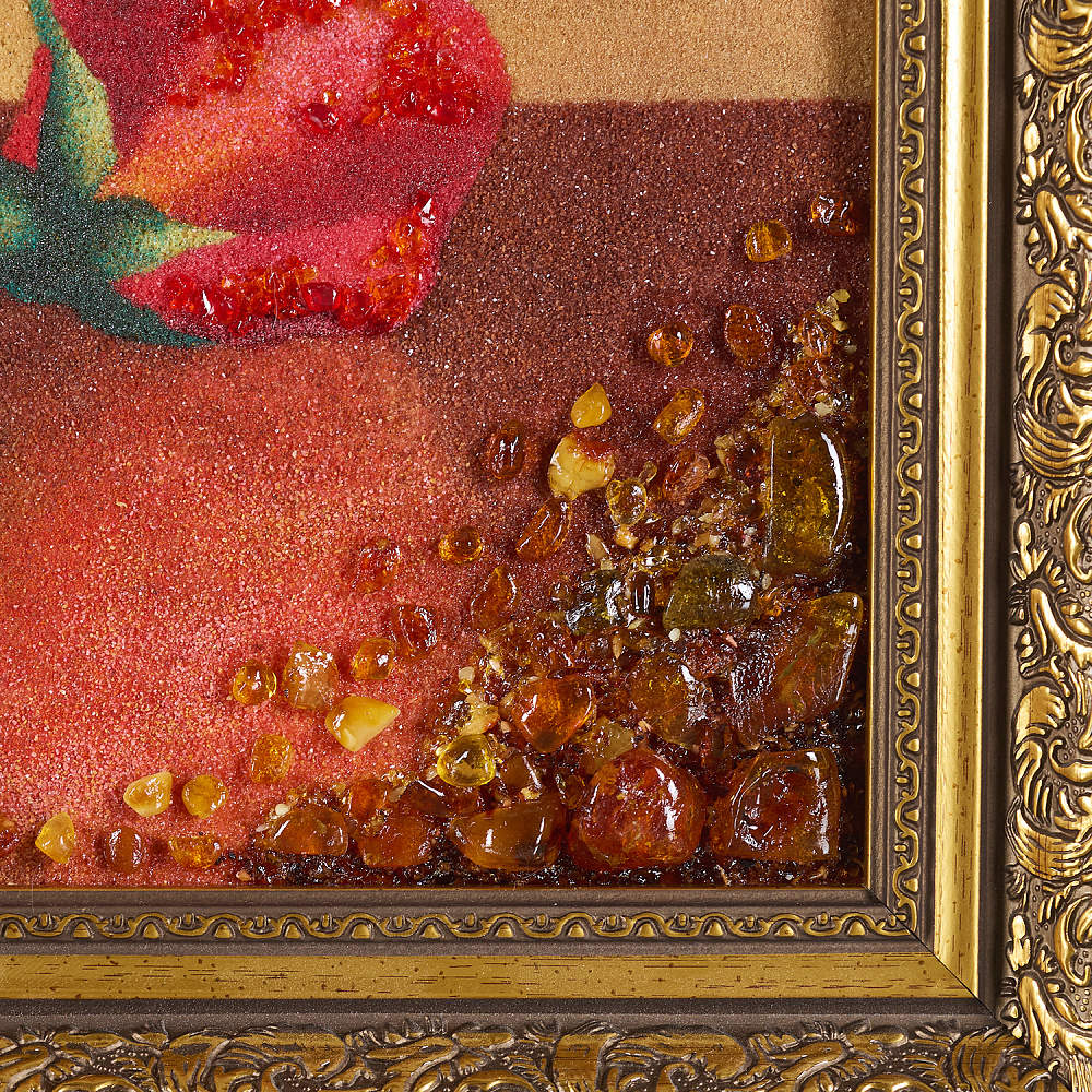 Картина янтарная «Букет пионов» 60х40 см - интернет магазин Русь Велика я фото 3