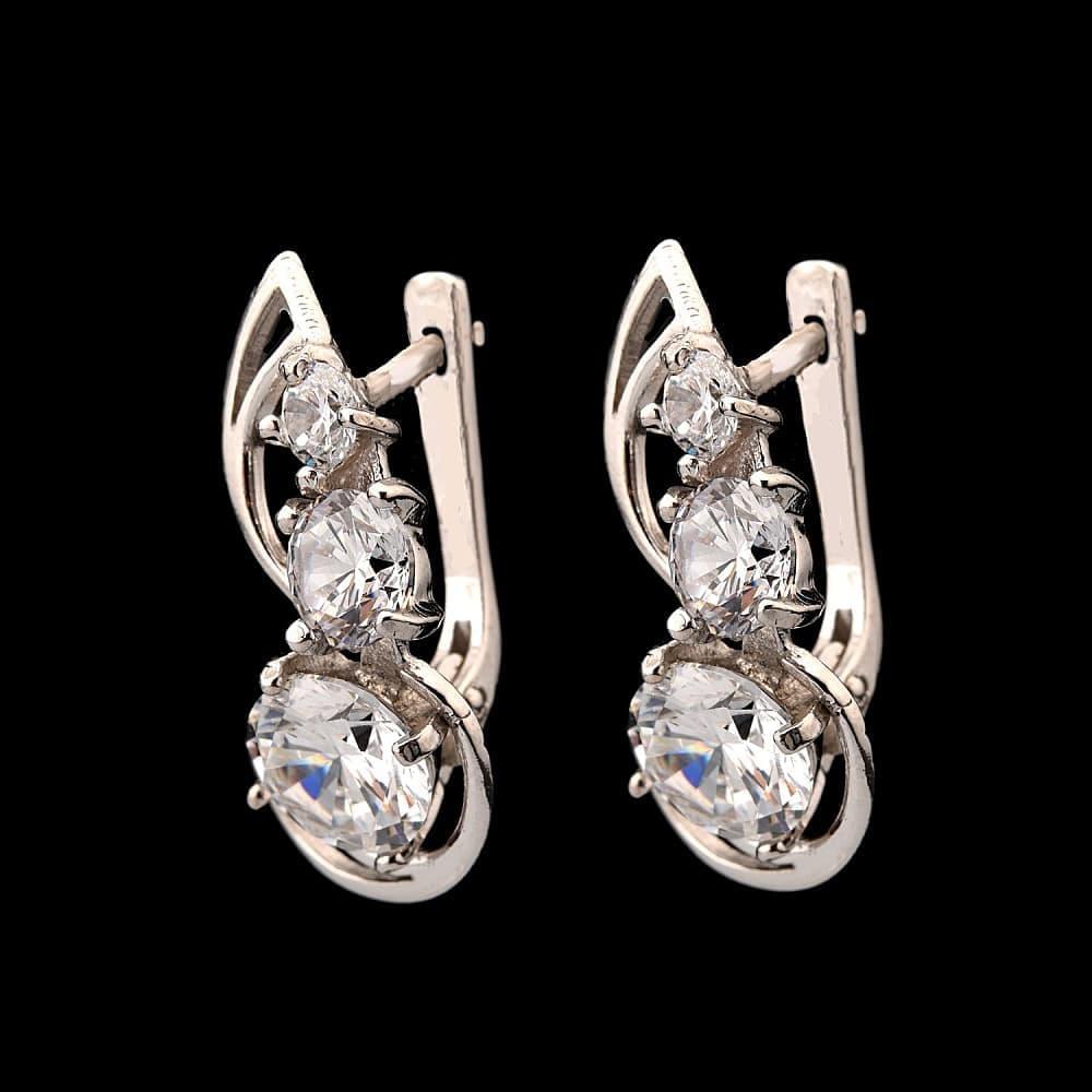 Серьги с фианитовыми вставками 7,04 гр. Серебро 925* - интернет магазин Русь Велика я фото 3