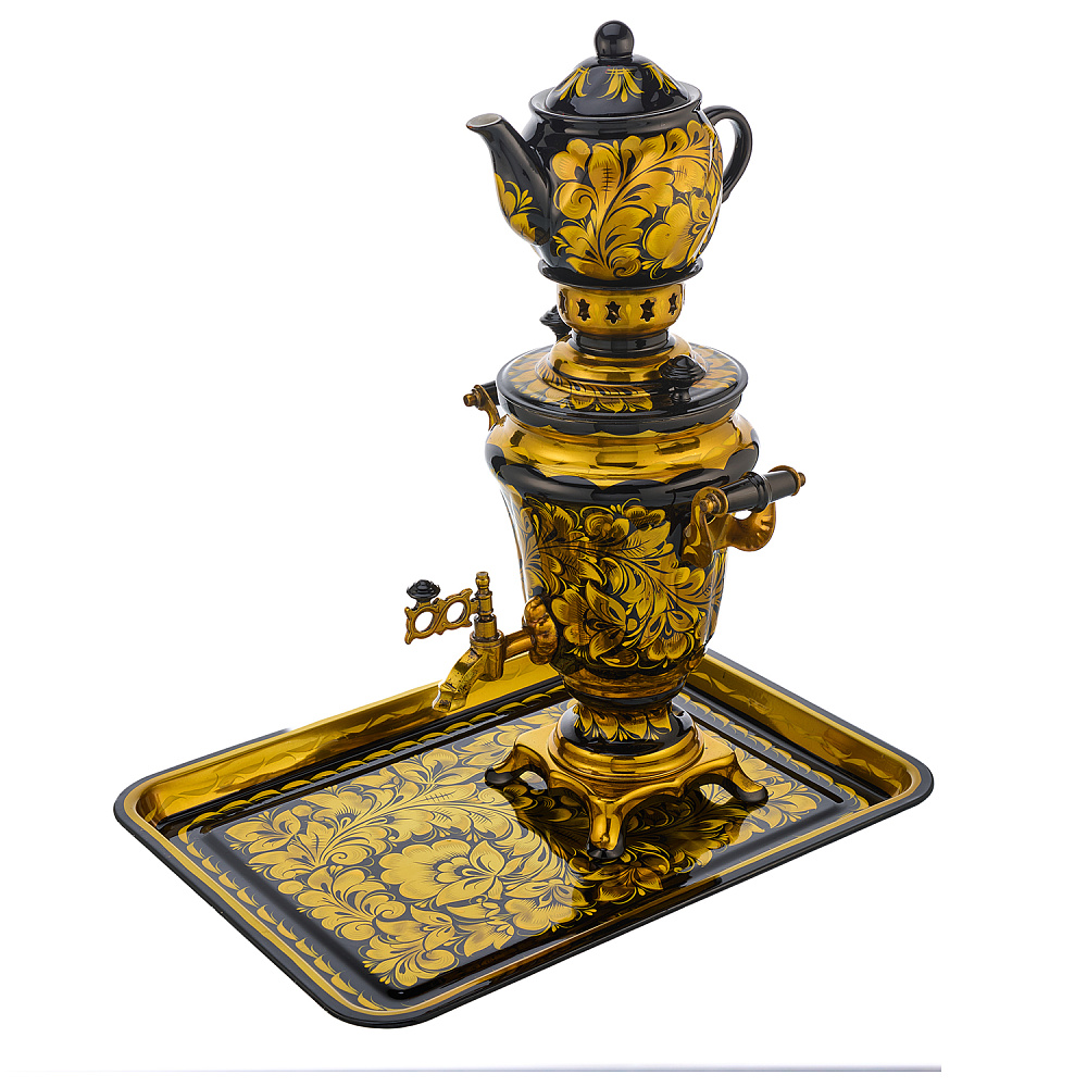 Самовар электрический 1,5 л «Кудрина». Хохлома - интернет магазин Русь Велика я фото 1