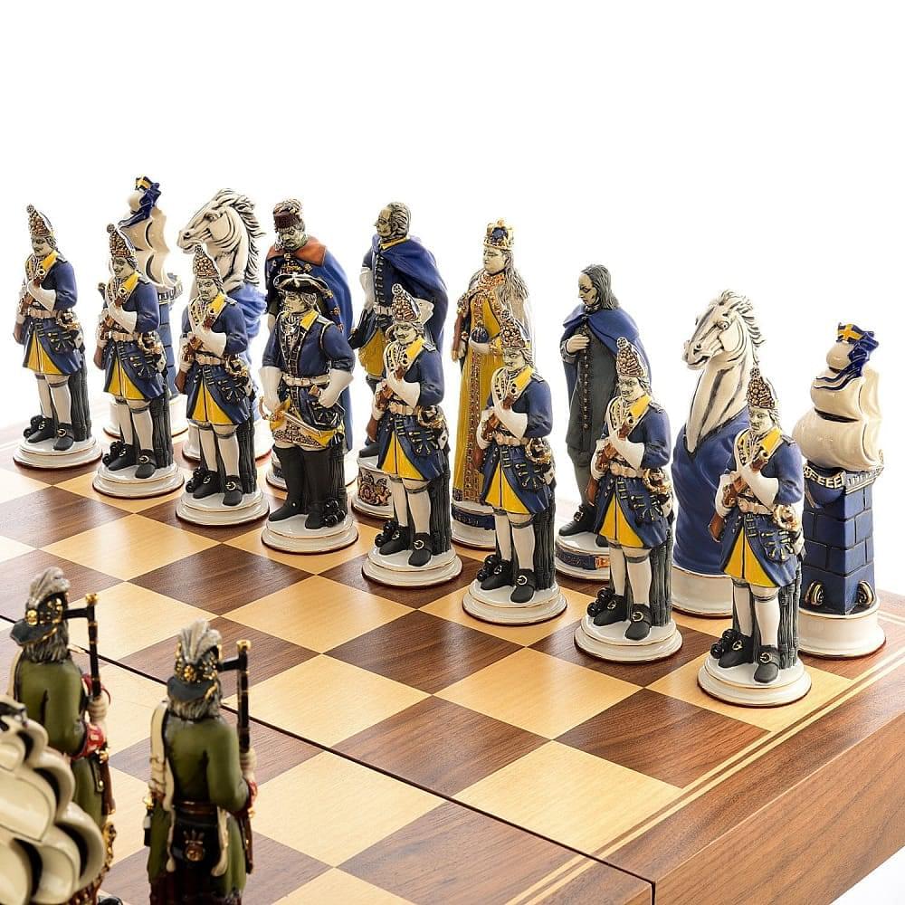 Шахматы из фарфора коллекционные  «Петр под Полтавой» эксклюзив - интернет магазин Русь Велика я фото 1