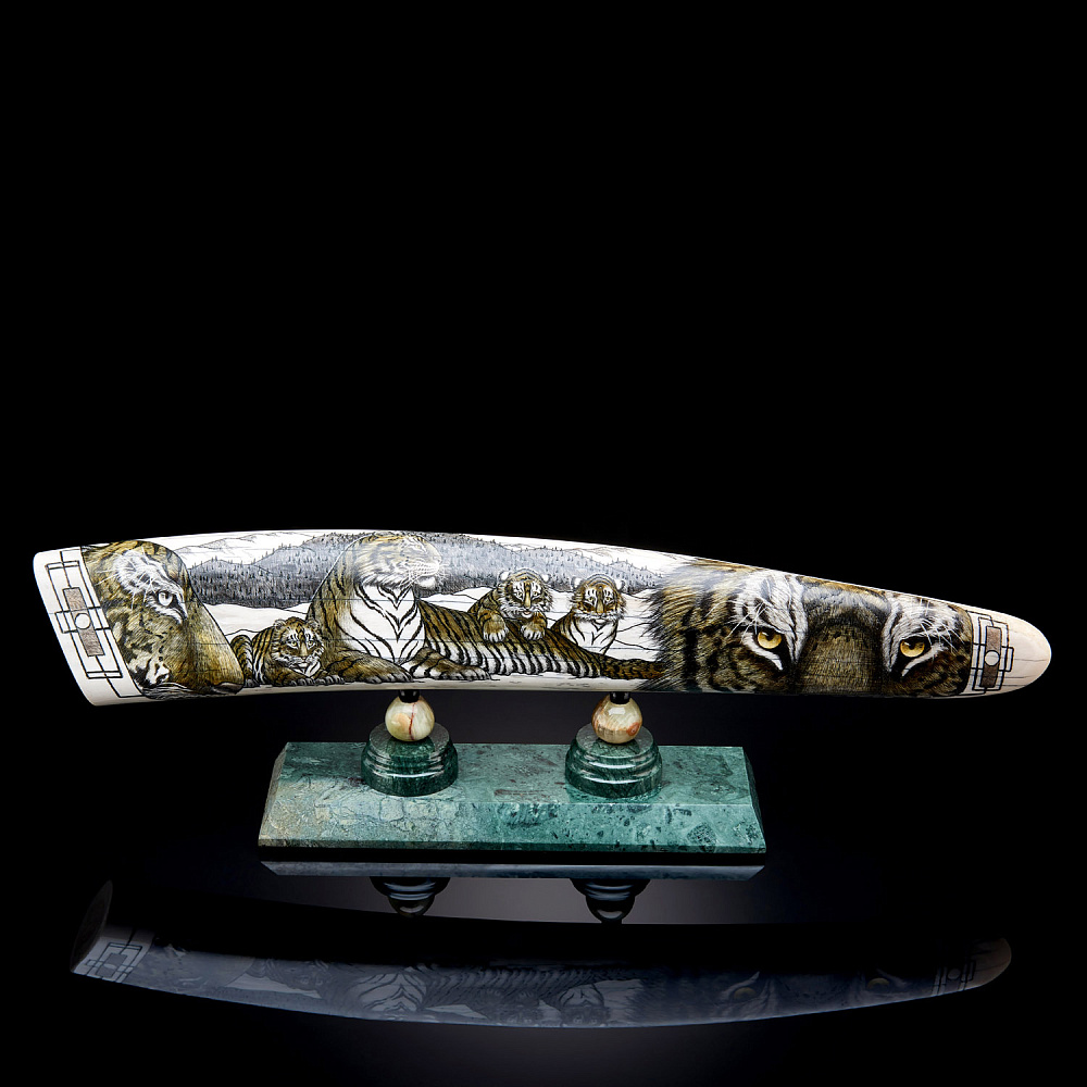 Композиция из кости «Тигры» - интернет магазин Русь Велика я 