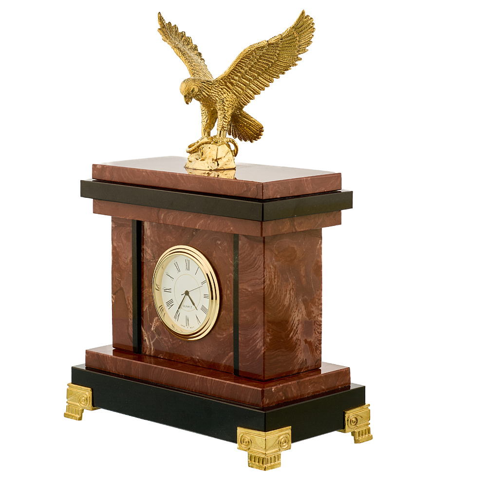 Часы настольные из натурального камня «Орел» - интернет магазин Русь Велика я фото 1