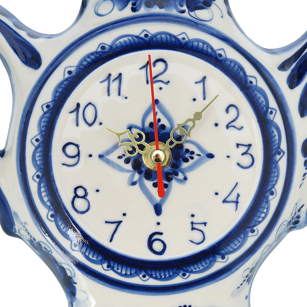 Часы настенные «Чайник». Фарфор Гжель - интернет магазин Русь Велика я фото 2