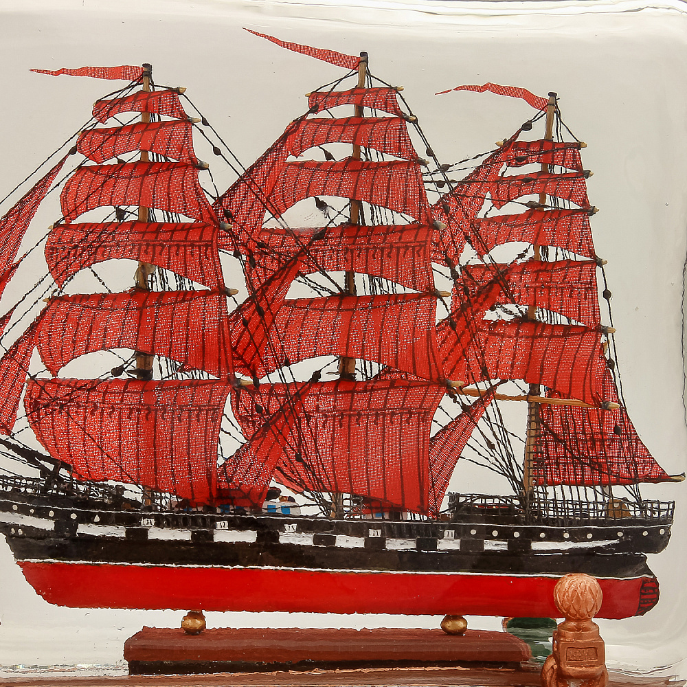 Модель корабля в бутылке «Алые паруса» - интернет магазин Русь Велика я фото 5
