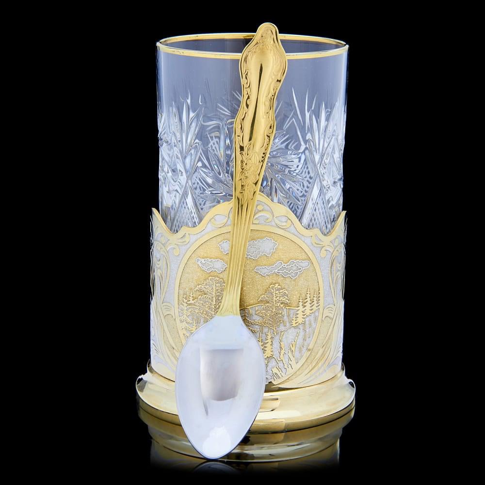 Подстаканник «Лесной пейзаж 2». Златоуст - интернет магазин Русь Велика я фото 2