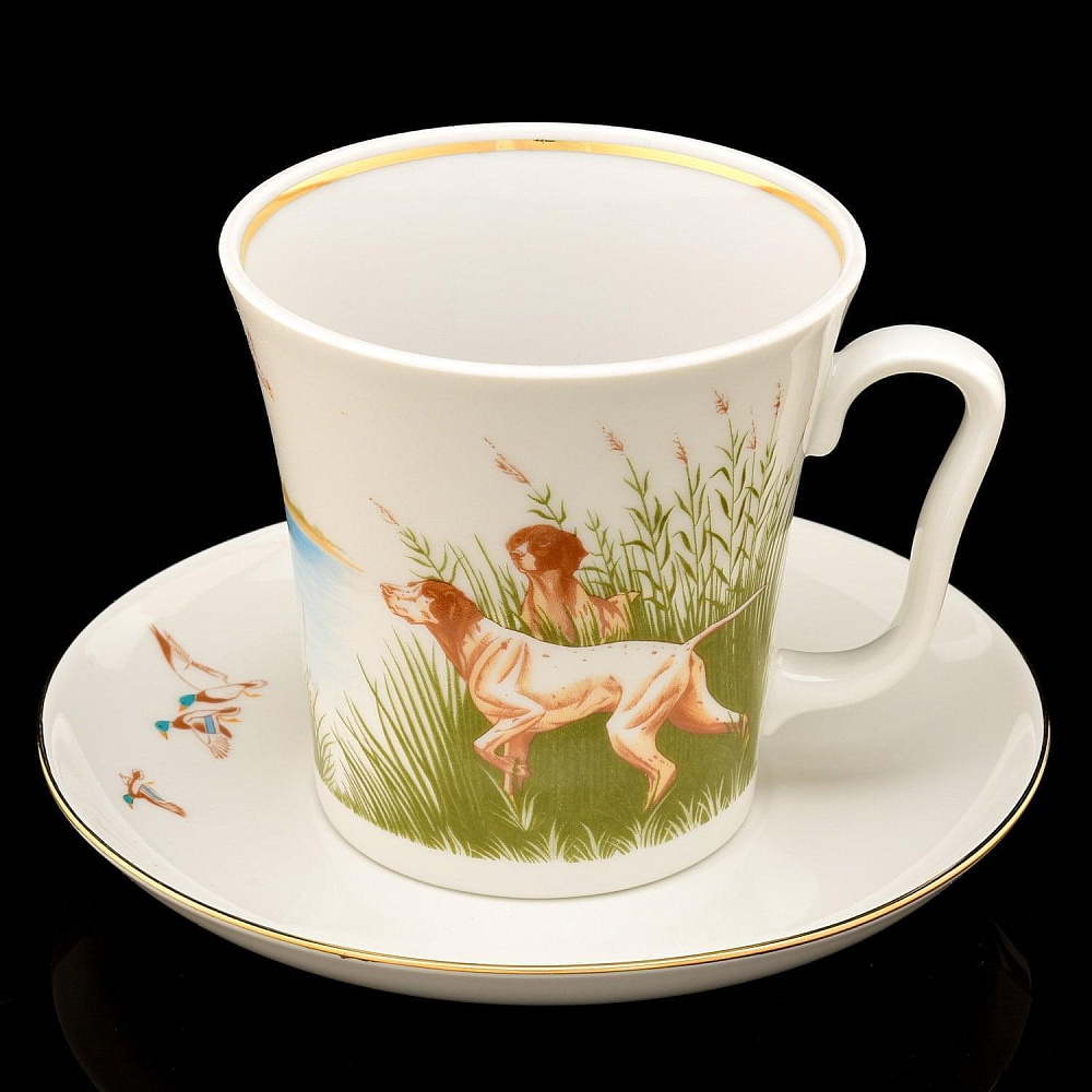 Чайная пара «Утки пролетели» форма «Ленинградский» ИФЗ - интернет магазин Русь Велика я 