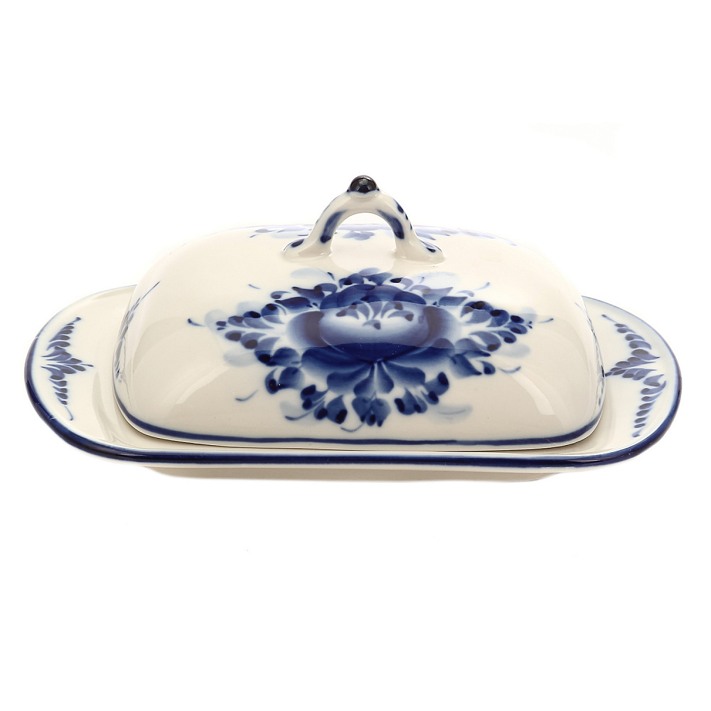 Масленка «Классическая». Гжель - интернет магазин Русь Велика я 