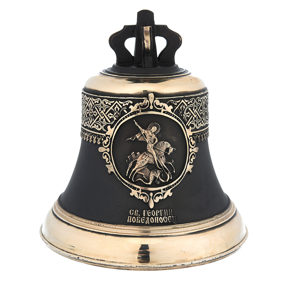 Бронзовый колокольчик «Георгий Победоносец» - интернет магазин Русь Велика я 