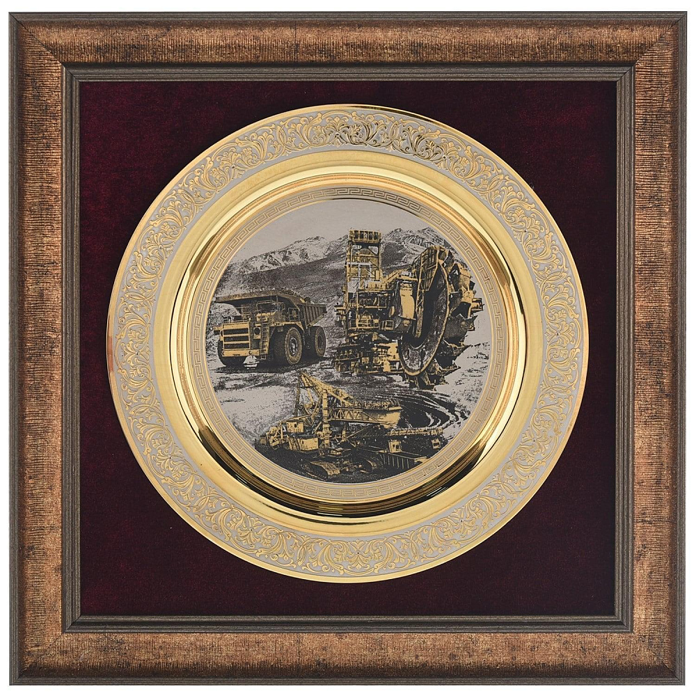 Панно «Шахтеры» Гравюра Златоуст - интернет магазин Русь Велика я 