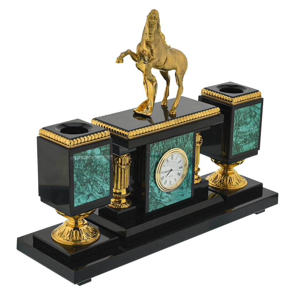 Настольный набор из натурального камня «Конь с попоной» - интернет магазин Русь Велика я фото 4