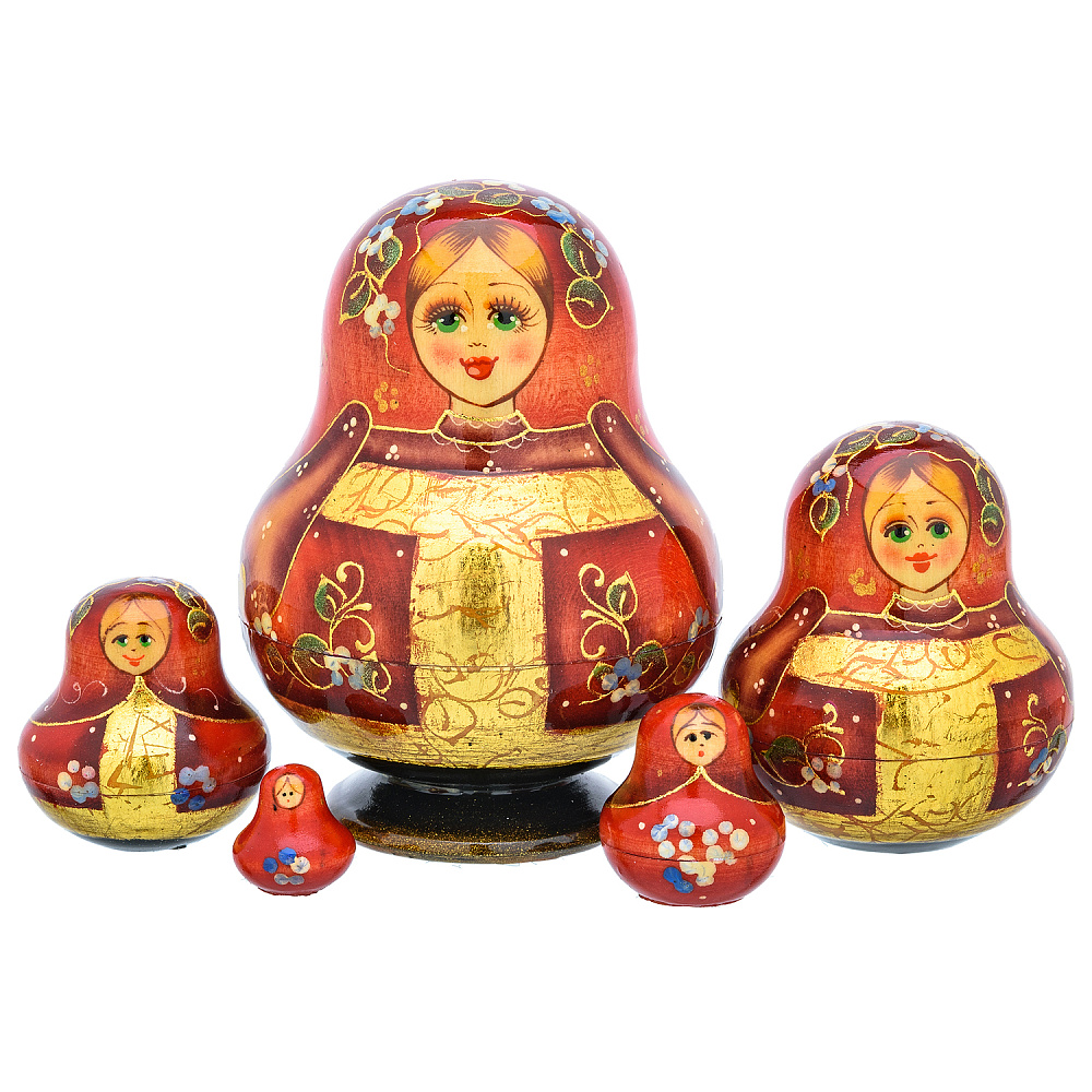 Матрешка «Русский костюм» 5 мест - интернет магазин Русь Велика я 