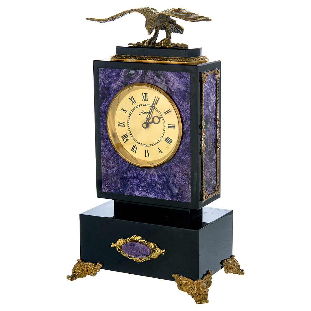 Настольные часы из камня «Орел». Златоуст - интернет магазин Русь Велика я фото 2