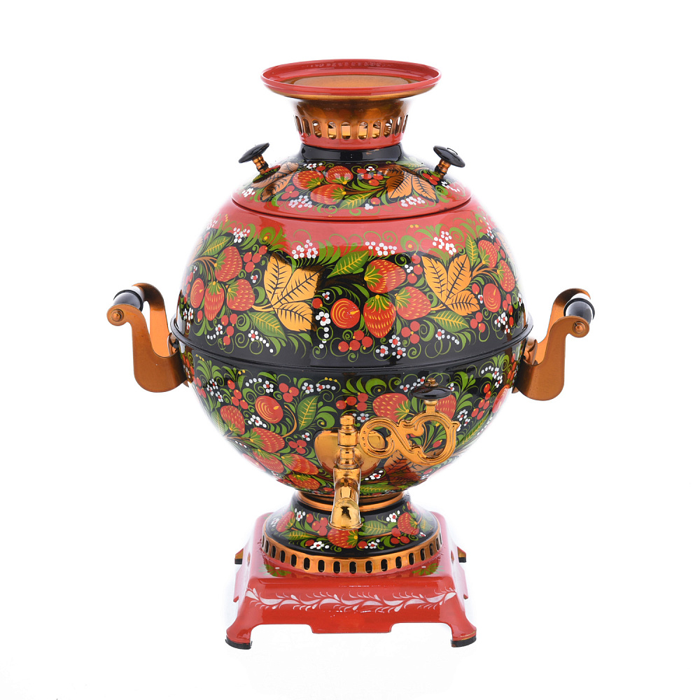 Самовар электрический 5 л «Клубника». Хохлома - интернет магазин Русь Велика я фото 2