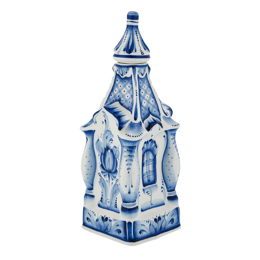 Штоф «Терем». Гжель - интернет магазин Русь Велика я 