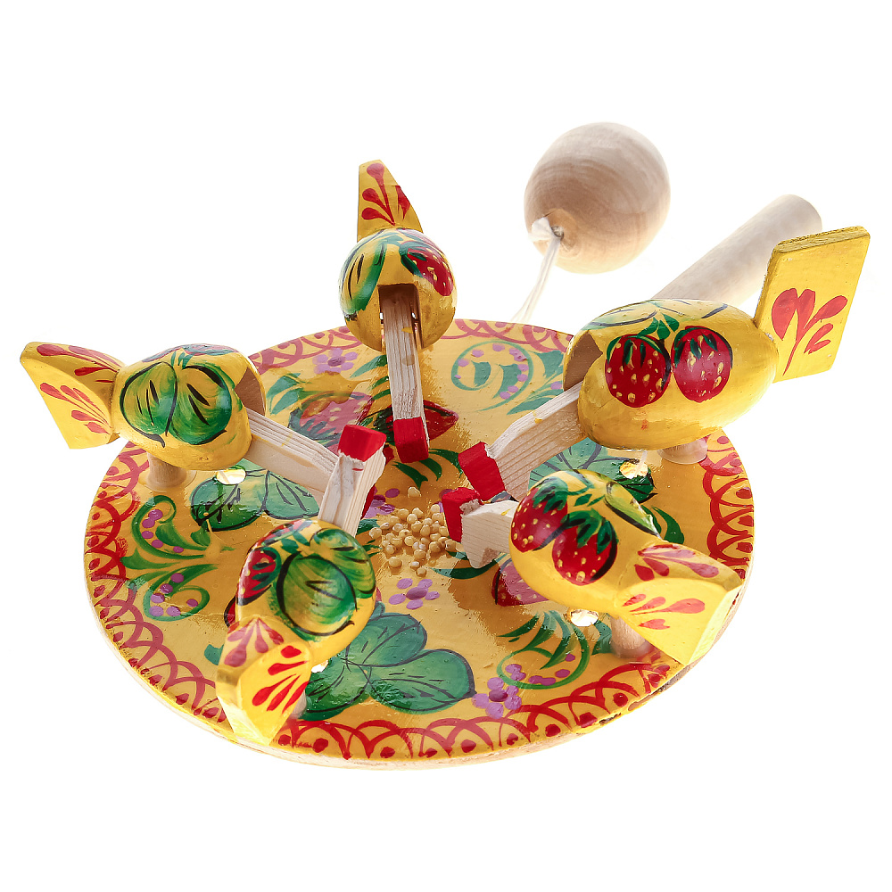 Деревянная игрушка «Курочки клюют зерно» - интернет магазин Русь Велика я 