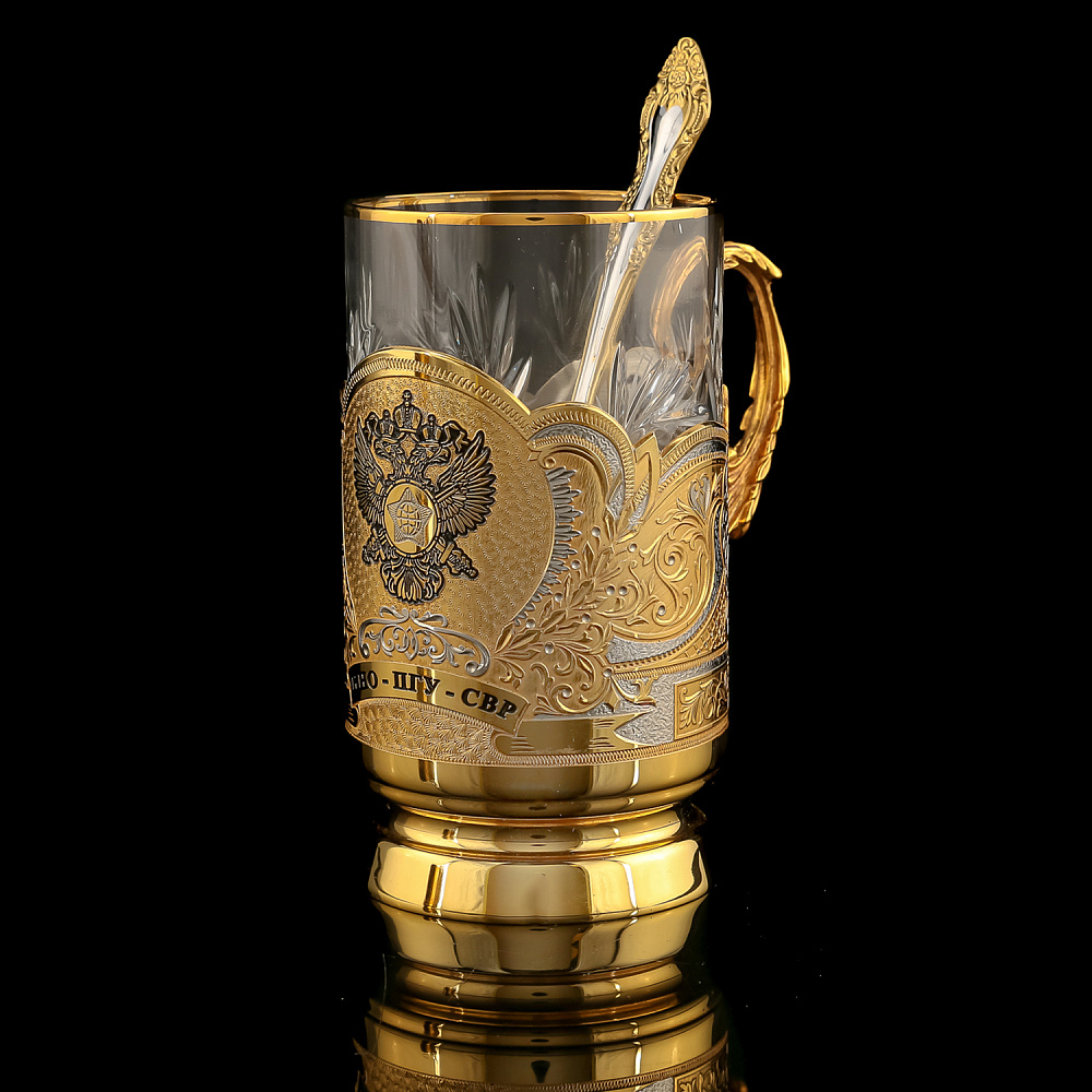 Чайный набор с френч-прессом и подстаканниками «СВР». Златоуст - интернет магазин Русь Велика я фото 11