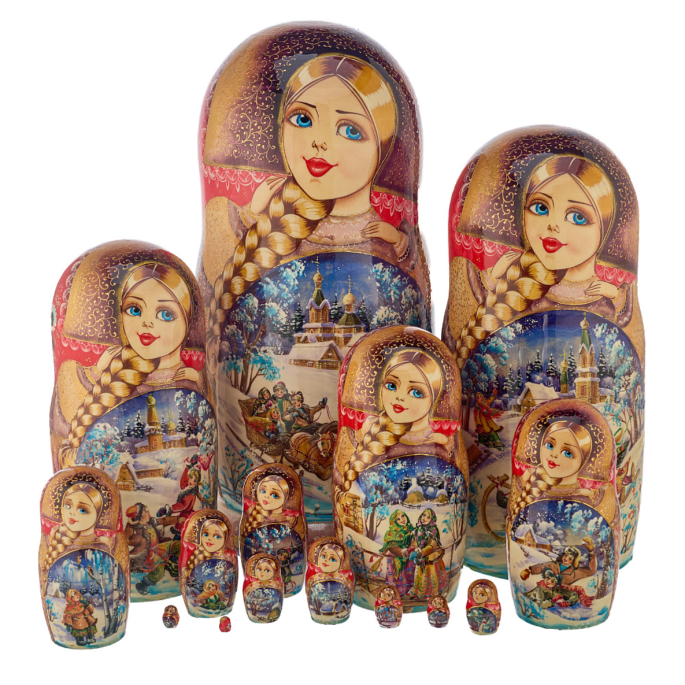 Матрешка «Тройка» 15 мест - интернет магазин Русь Велика я 