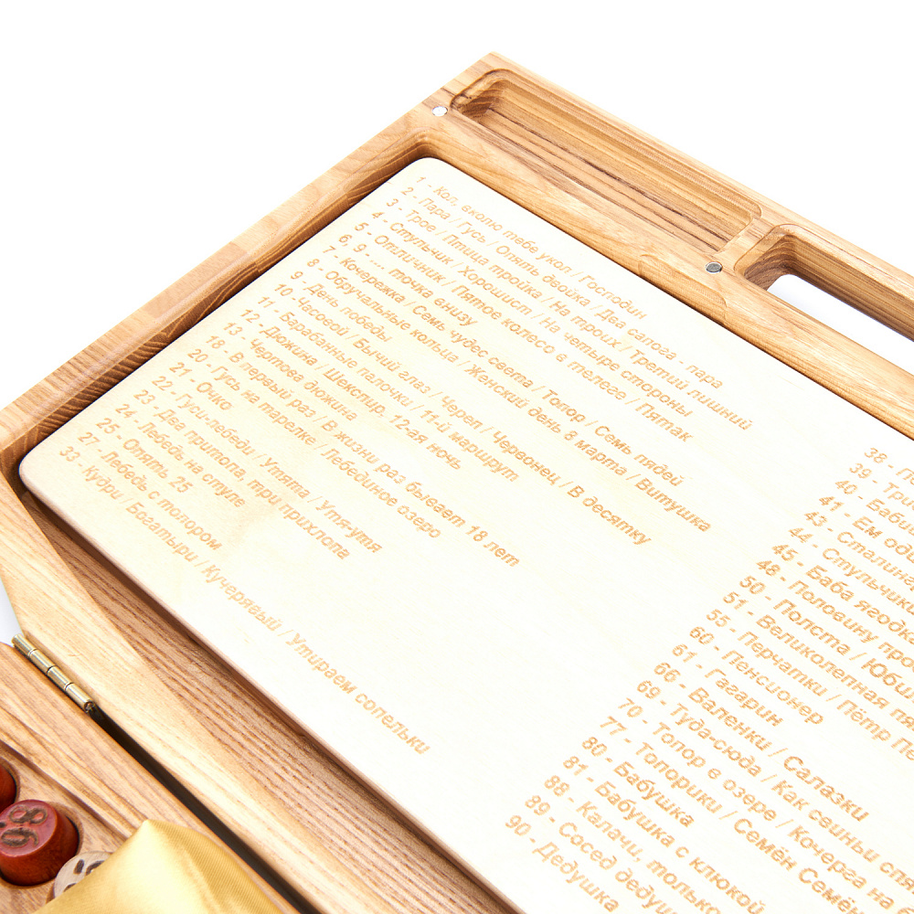 Лото в резном чемодане из ясеня «Арабеска 5» - интернет магазин Русь Велика я фото 4