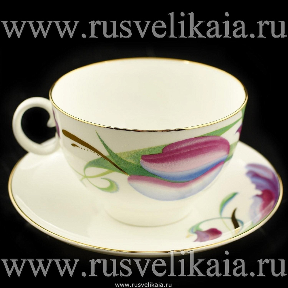 Чайная пара «Лия» форма «Яблочко» ИФЗ - интернет магазин Русь Велика я 