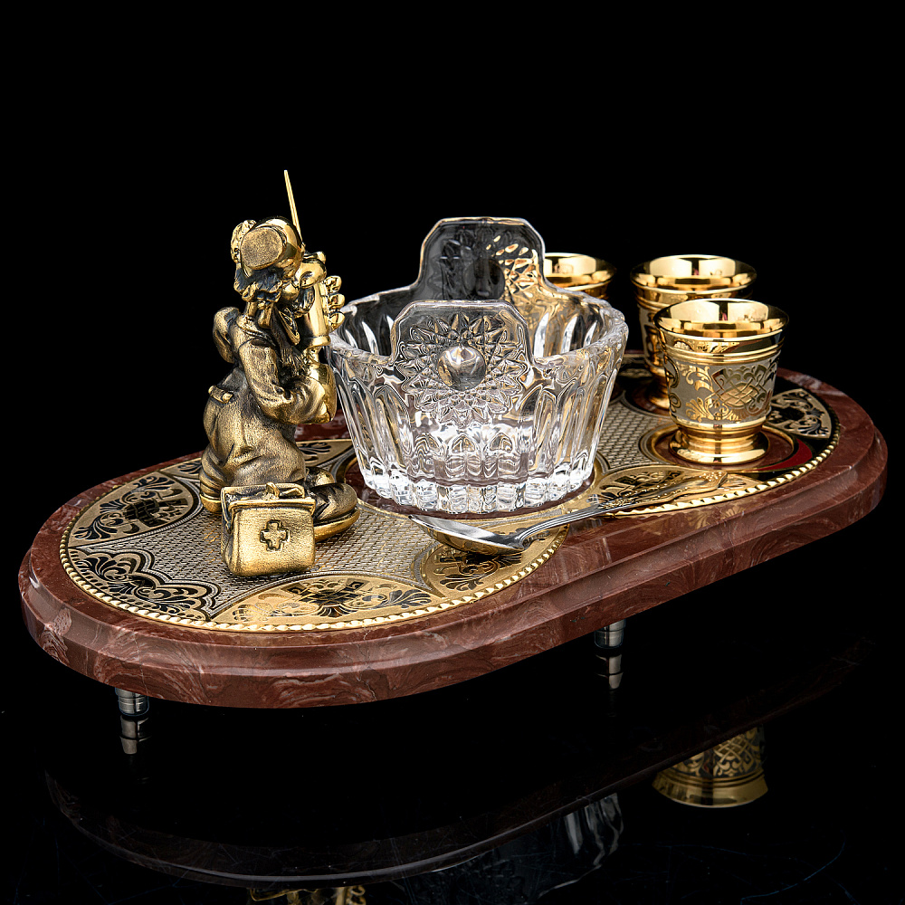 Икорница со стопками «Доктор». Златоуст - интернет магазин Русь Велика я фото 2