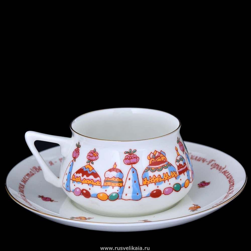 Кофейная пара «Кулич-город» (форма «Билибина») ИФЗ - интернет магазин Русь Велика я 