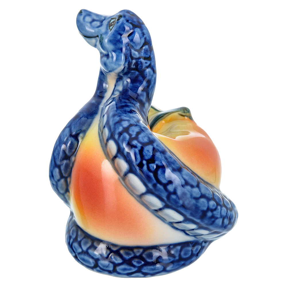 Змея Символ года 2025. Скульптура «Змей-искуситель» . Гжель в цвете - интернет магазин Русь Велика я фото 3