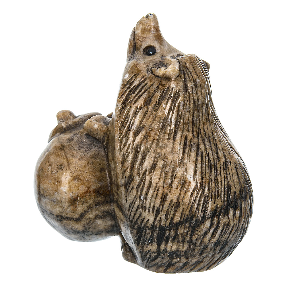 Статуэтка из камня «Еж с яблоком» - интернет магазин Русь Велика я фото 2