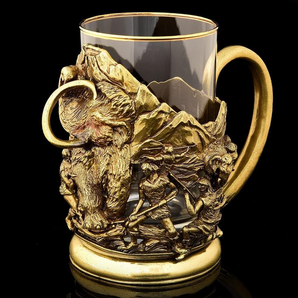 Подстаканник «Охота на мамонта» - интернет магазин Русь Велика я фото 2