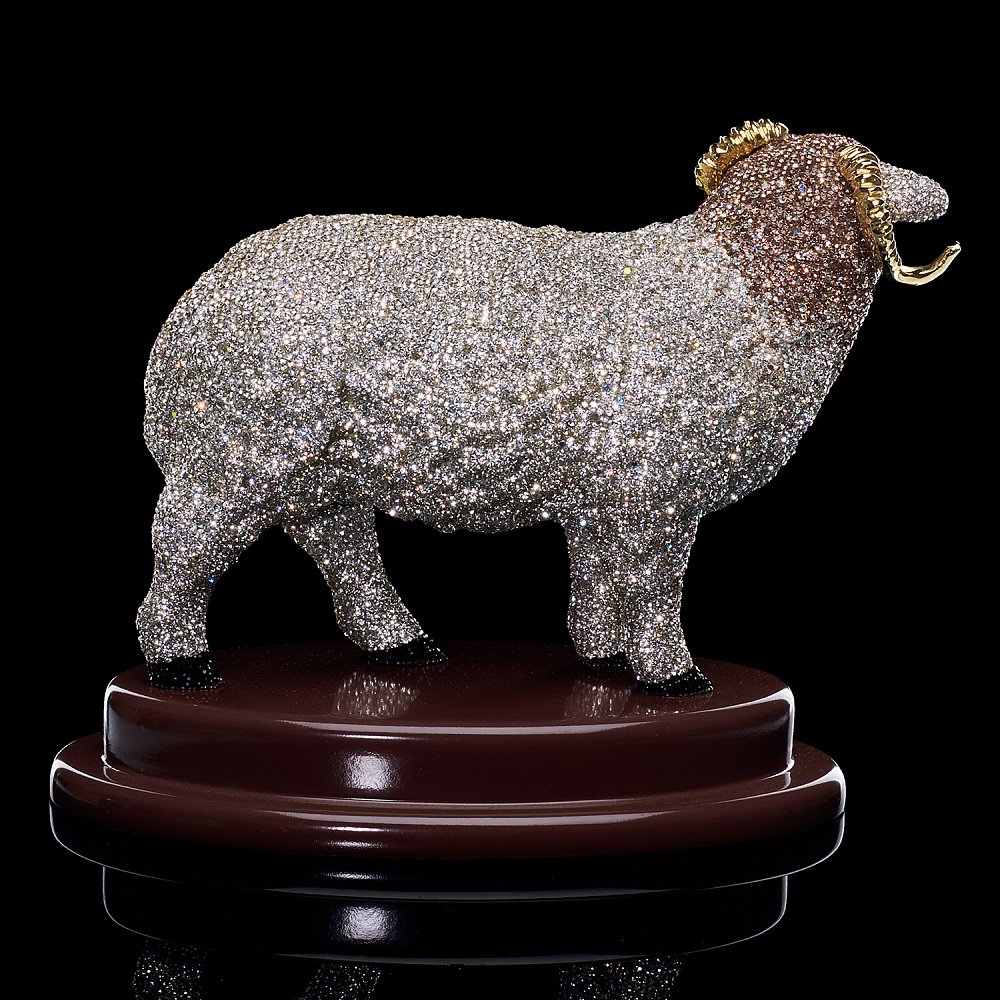 Скульптура с хрустальными стразами «Овен» Asfour Crystal - интернет магазин Русь Велика я фото 3