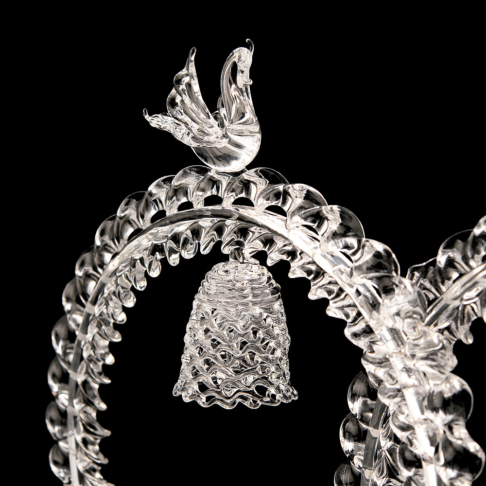 Скульптура свадебная из стекла «Свадебные кольца» - интернет магазин Русь Велика я фото 8