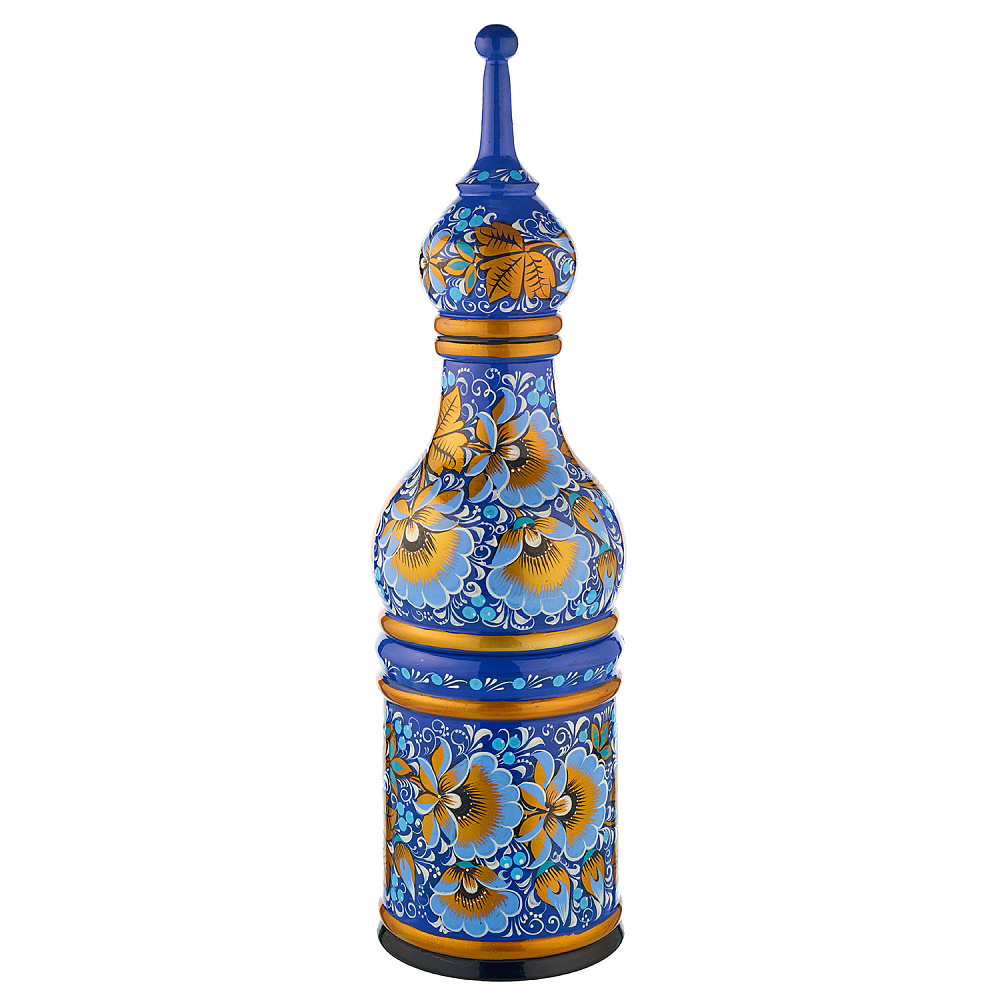 Питейный набор для шампанского «Цветы». Хохлома - интернет магазин Русь Велика я фото 2