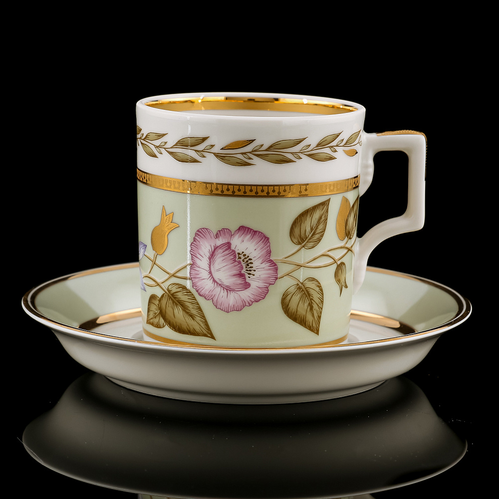 Чайная пара 220 мл «Нефритовая». Форма Гербовая. ИФЗ - интернет магазин Русь Велика я фото 1