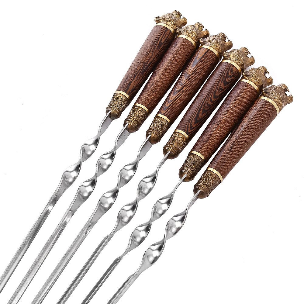 Шашлычный набор в кожаном чехле «Тигр» - интернет магазин Русь Велика я фото 1