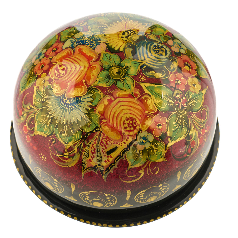 Шкатулка с художественной росписью «Цветы» - интернет магазин Русь Велика я 