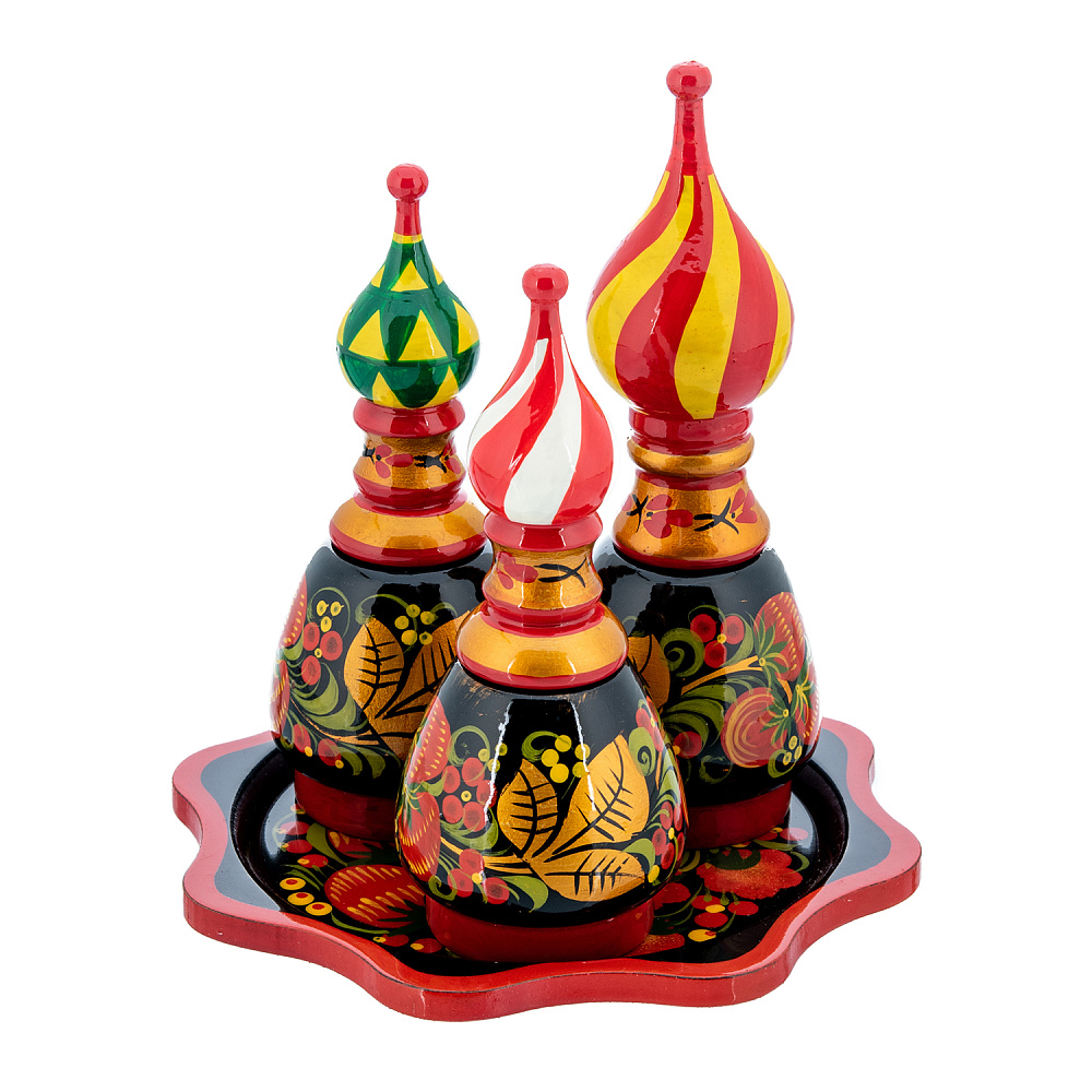 Набор для специй «Купола». Хохлома - интернет магазин Русь Велика я 