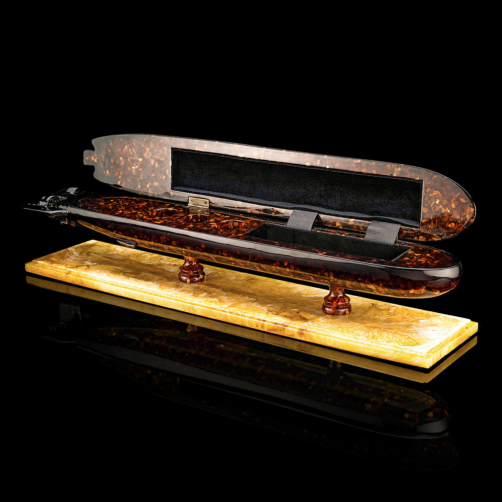 Бар из янтаря «Макет подводной лодки» - интернет магазин Русь Велика я фото 2