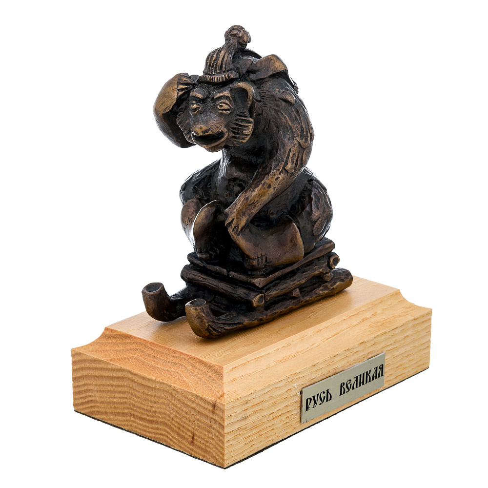 Бронзовая статуэтка «Мишка на санках» - интернет магазин Русь Велика я фото 1
