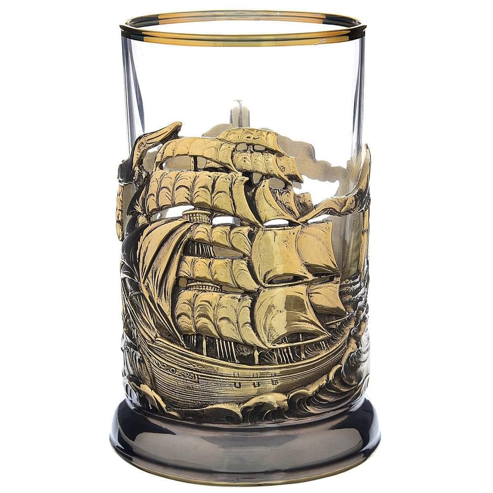 Подстаканник «Парус». Латунь - интернет магазин Русь Велика я 