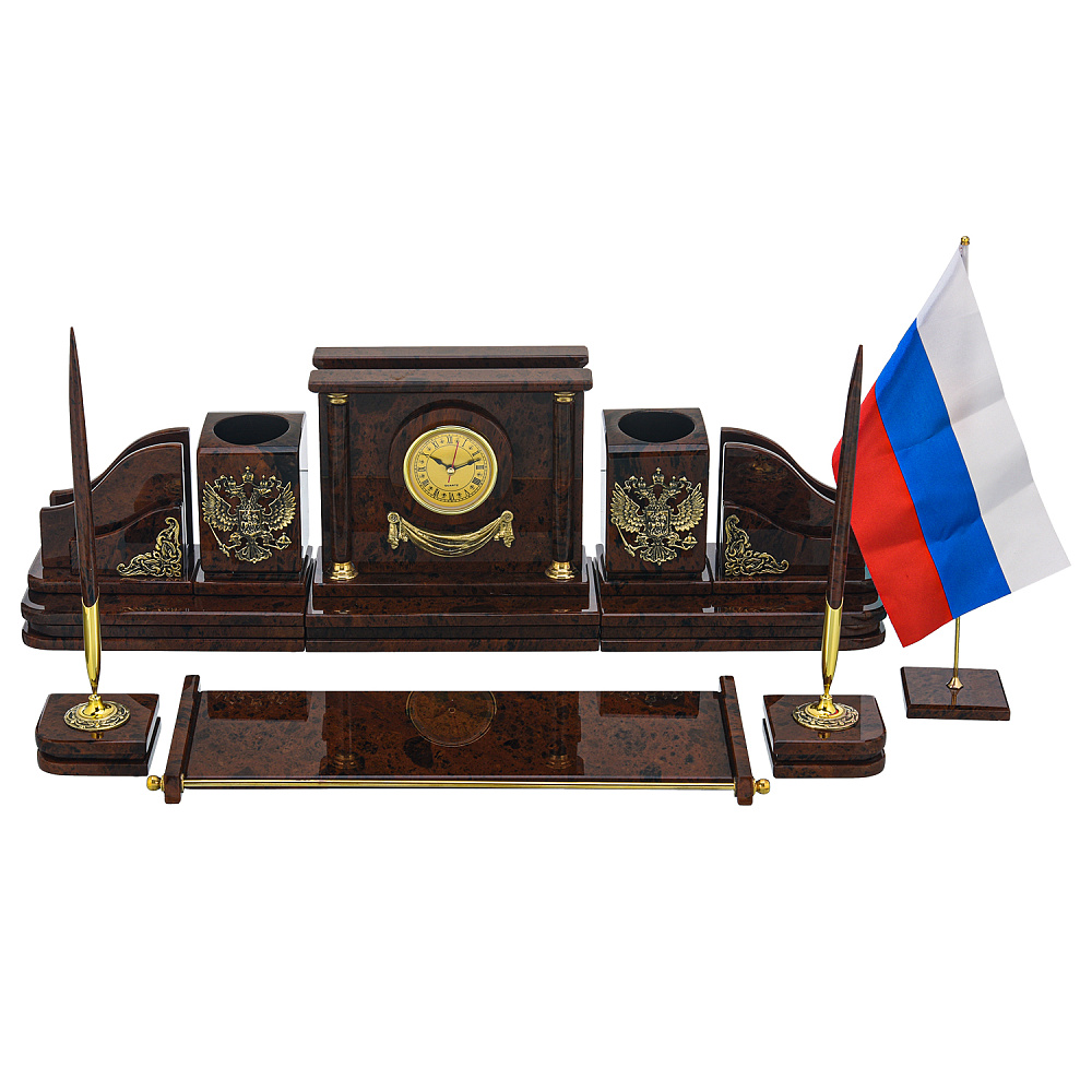 Настольный письменный набор из камня «Президентский» - интернет магазин Русь Велика я 