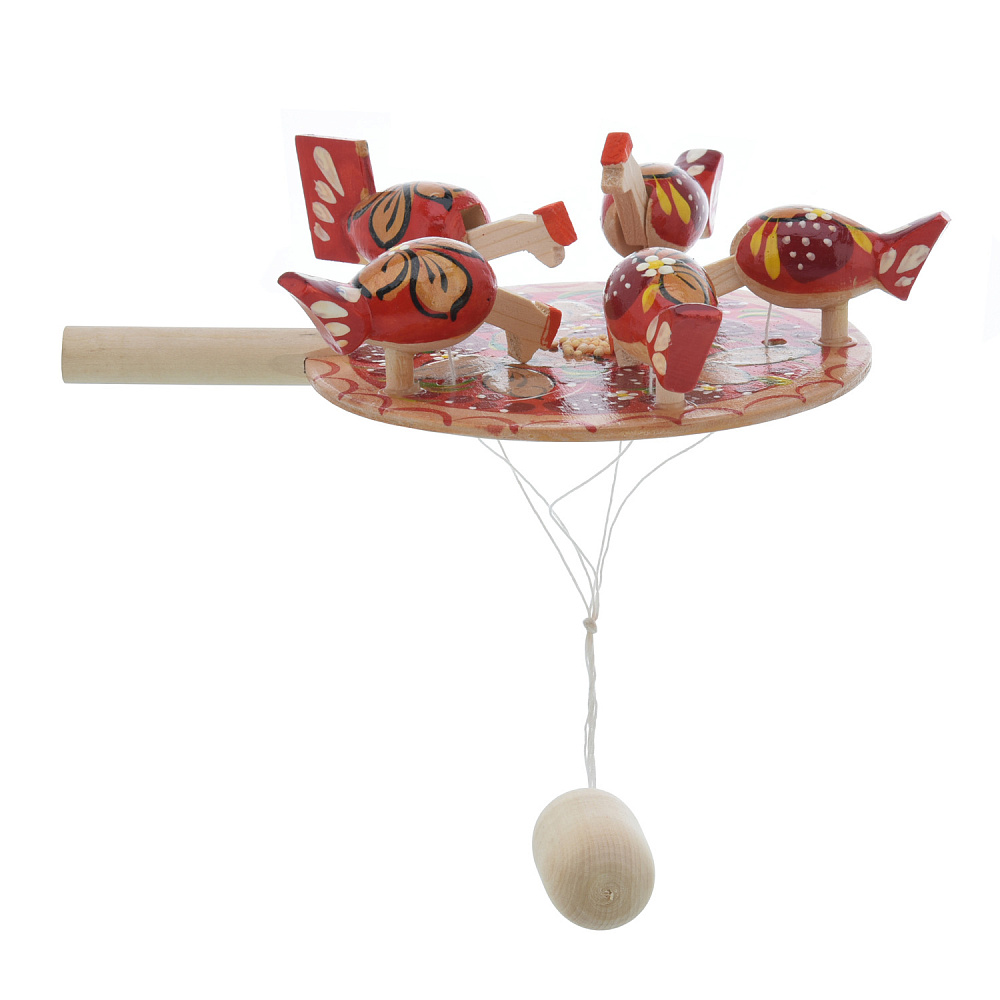 Деревянная игрушка «Курочки клюют зерно» - интернет магазин Русь Велика я фото 1