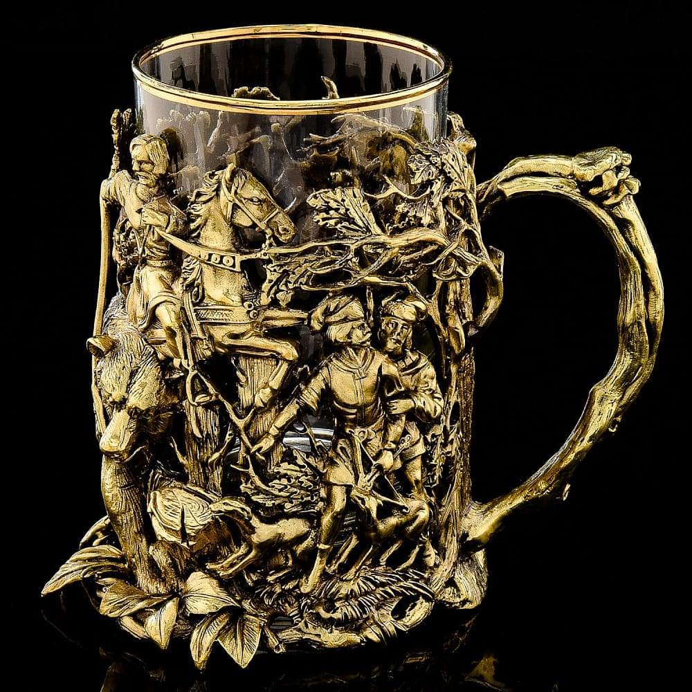 Подстаканник объемный «Охота на медведя» - интернет магазин Русь Велика я фото 1