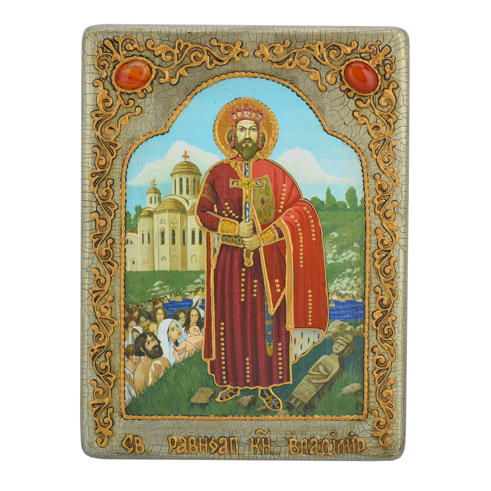 Икона «Князь Владимир» 15х20 см - интернет магазин Русь Велика я 
