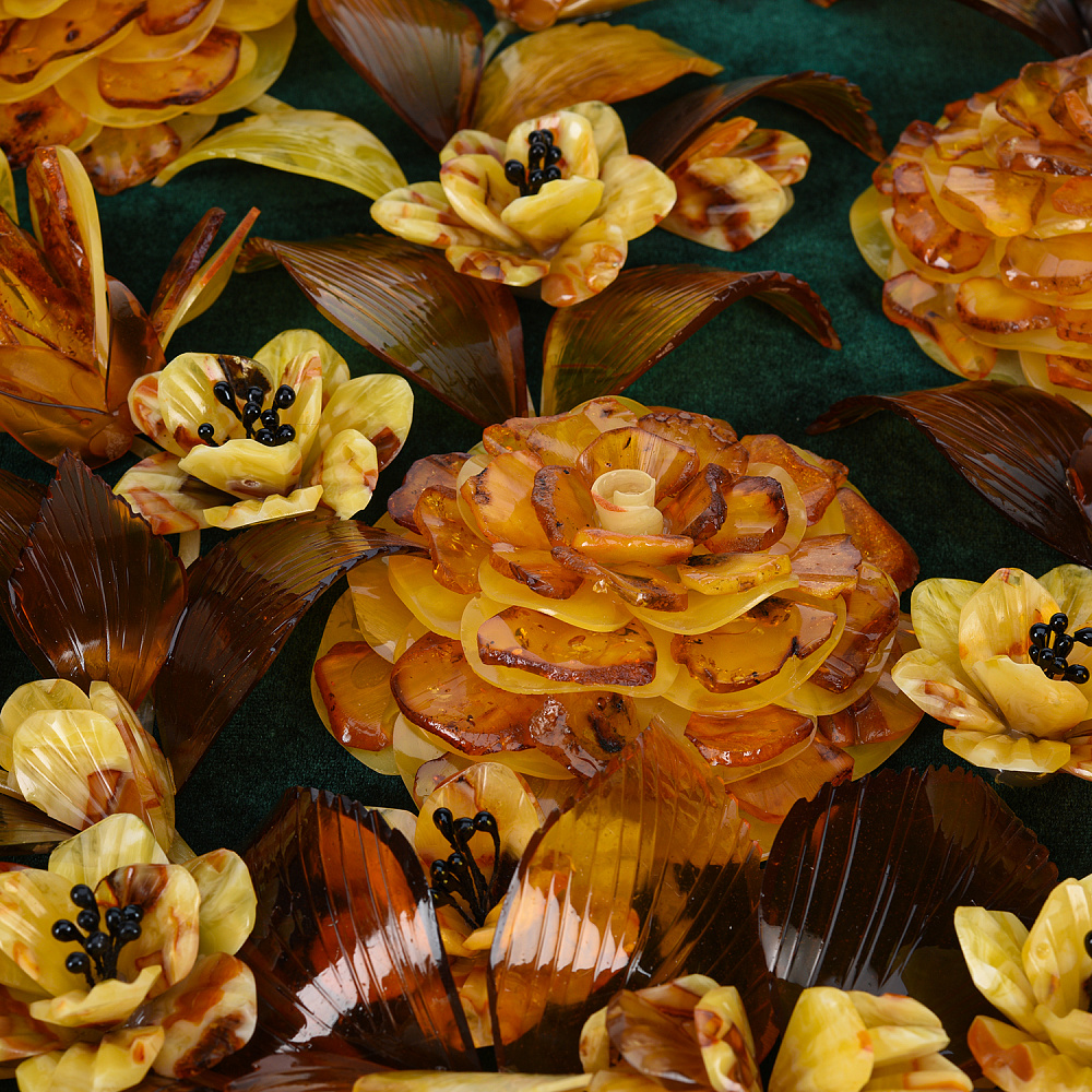 Картина янтарная «Цветы» 55х70 см - интернет магазин Русь Велика я фото 4