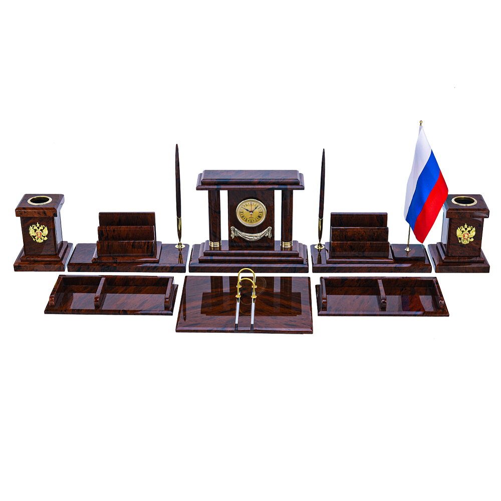 Настольный письменный набор из натурального камня - интернет магазин Русь Велика я 