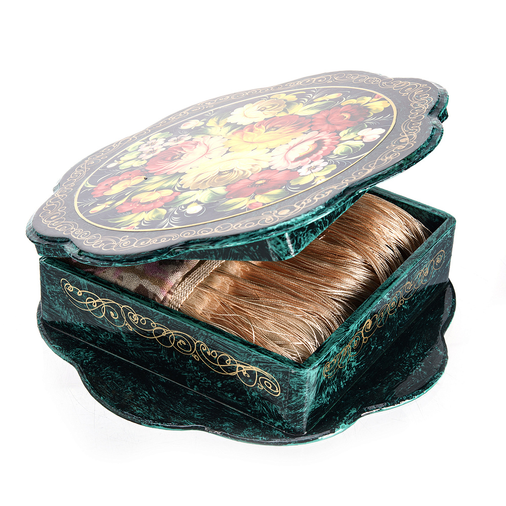 Шкатулка с подаркочным шерстяным платком внутри «Цветы» - интернет магазин Русь Велика я фото 3