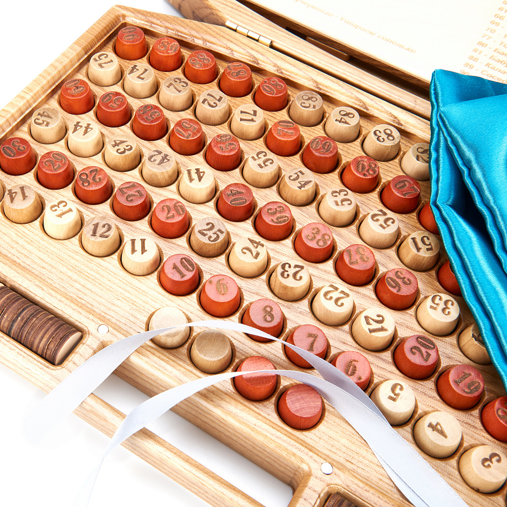 Русское лото в резном чемодане из ясеня «Арабеска 1» - интернет магазин Русь Велика я фото 2