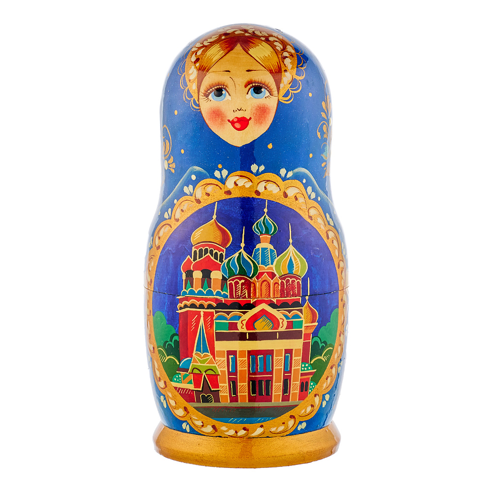 Матрешка «Санкт-Петербург. Спас на Крови» 5 мест - интернет магазин Русь Велика я фото 1