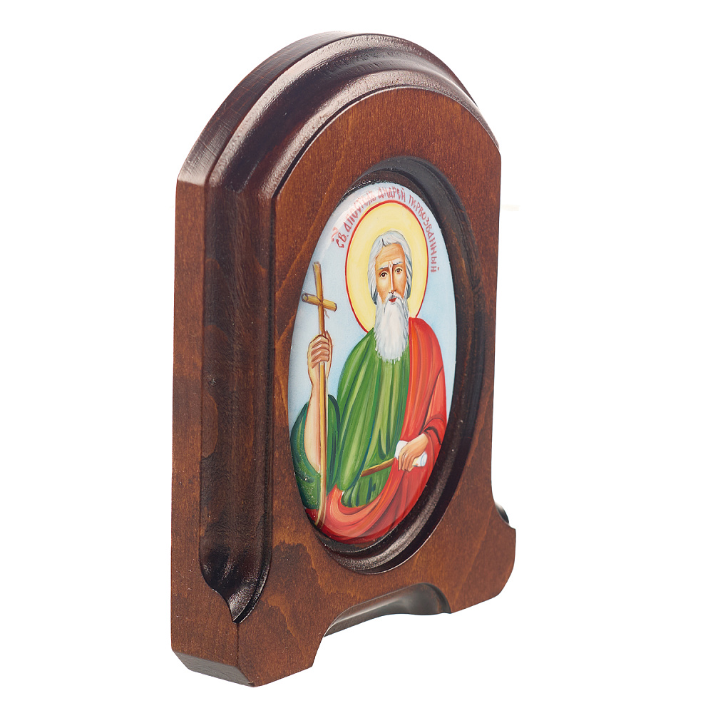 Икона «Андрей Первозванный». Ростовская финифть 10,5х13,5 см - интернет магазин Русь Велика я фото 1