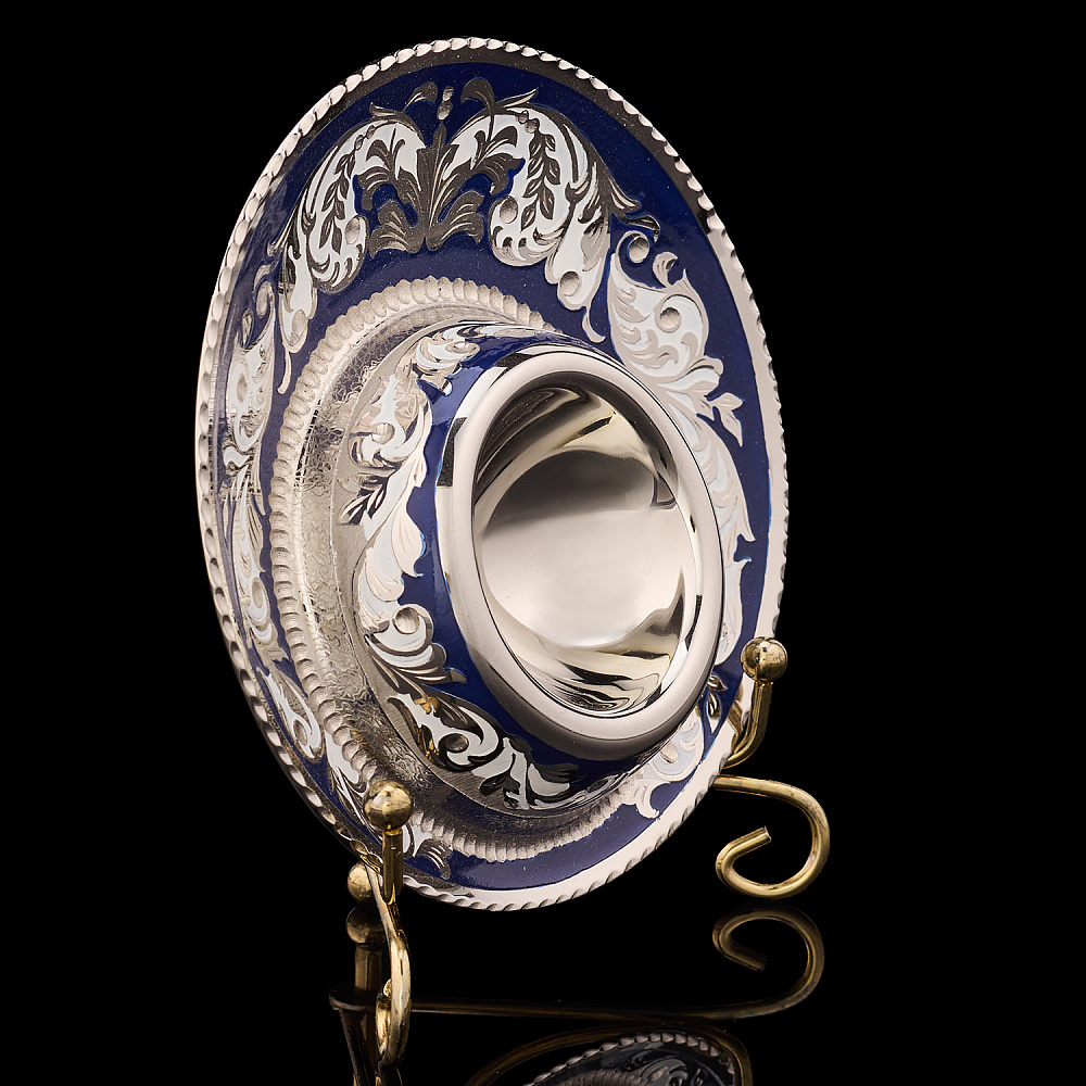 Набор подставок под яйцо с эмалью. Златоуст - интернет магазин Русь Велика я фото 2